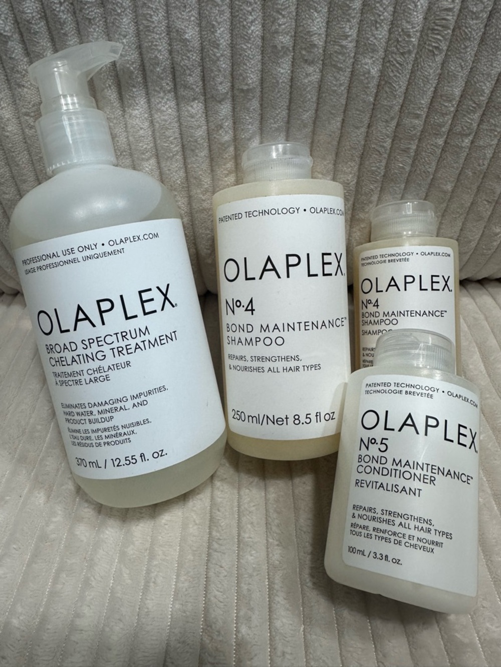 OLAPLEX BUNDLE- No.4 & No.5 Shampoos+ Conditioners & Chelating Treatment - New.